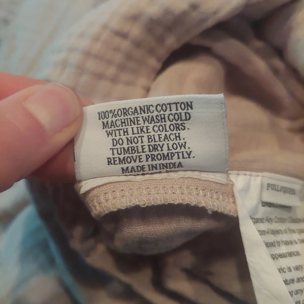 NWT- Quince Organic Cotton Dune Airy Gauze Duvet Cover! Full/ Queen (1210)